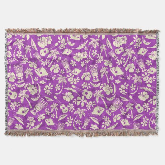 Makapuu Beach Hawaiian Batik Throw Blankets Decke (Vorderseite)