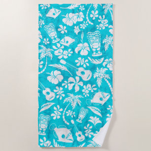 Makapuu Beach Hawaiian Batik Türkis Strandtuch