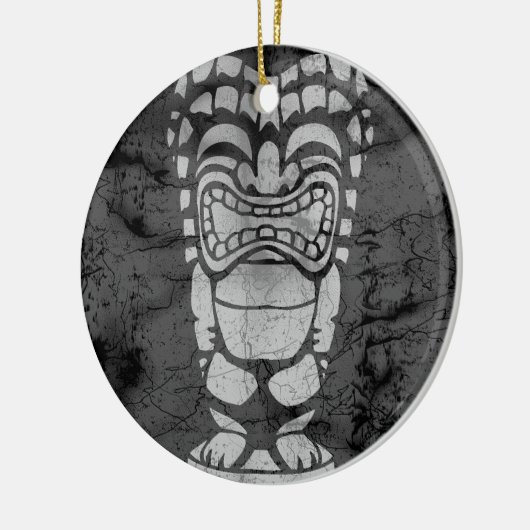 Makapuu Beach Hawaiian Laughing Tiki Batik Keramikornament (Links)
