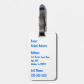 Makapuu Strand-hawaiische Batik-Gepäckanhänger Gepäckanhänger (Rückseite vertikal)