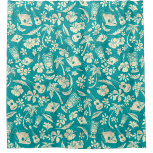 Makapuu Strand-hawaiisches Batik-Aloha Shirt Duschvorhang