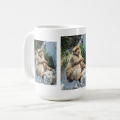 Makaque-Affe Kaffeetasse (Vorderseite Links)