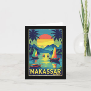 Makar Indonesia Vintage Travel Tourism Sticker Karte