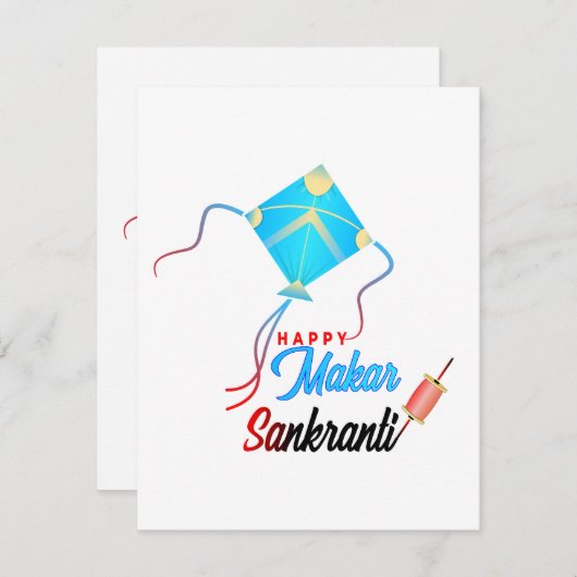 Makar Sankranti Begleitkarte (Vorne/Hinten)