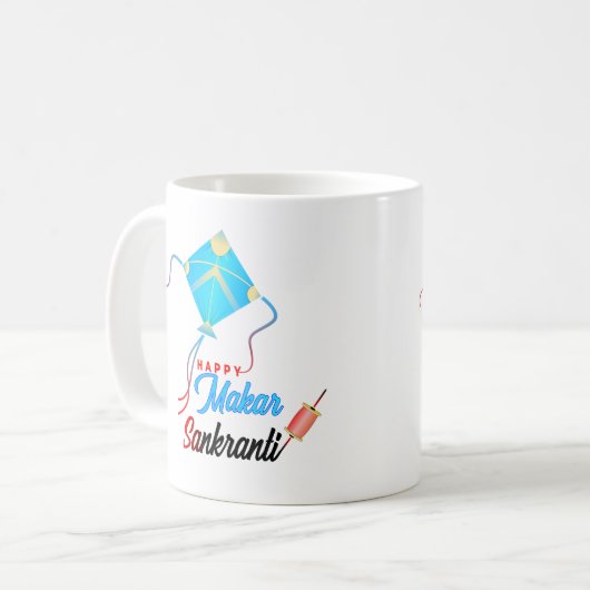 Makar Sankranti Kaffeetasse (Vorderseite Links)