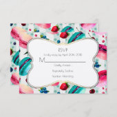 Makaronen und dekorative Rahmen-UAWG RSVP Karte (Vorne/Hinten)