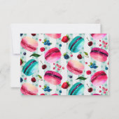 Makaronen und dekorative Rahmen-UAWG RSVP Karte (Rückseite)