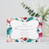 Makaronen und dekorative Rahmen-UAWG RSVP Karte (Stehend Vorderseite)