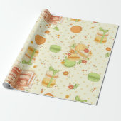 Makarongebäck Dessert Macaron Geschenkpapier (Ungerollt)