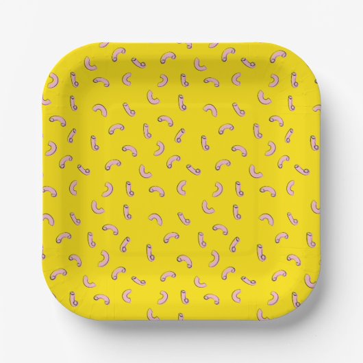 Makaroni-Käse-Papierplatte Pappteller (Vorderseite)