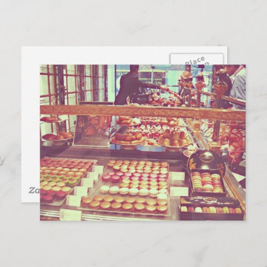 Makaronladen für Vintage Franzosen Postkarte (Vorne/Hinten)