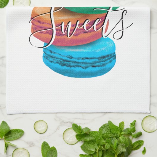 Makaroonkochen, Küchentuchdesign Geschirrtuch (Gefaltet)