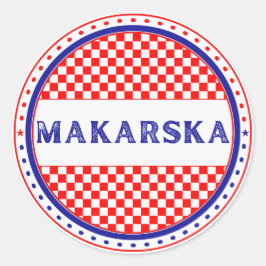 Makarska City Pride Emblem – Croatian Identity Runder Aufkleber