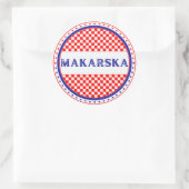 Makarska City Pride Emblem – Croatian Identity Runder Aufkleber (Tasche)
