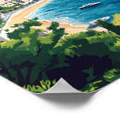 Makarska Croatia Illustration Reisen Vintag Poster (Ecke)