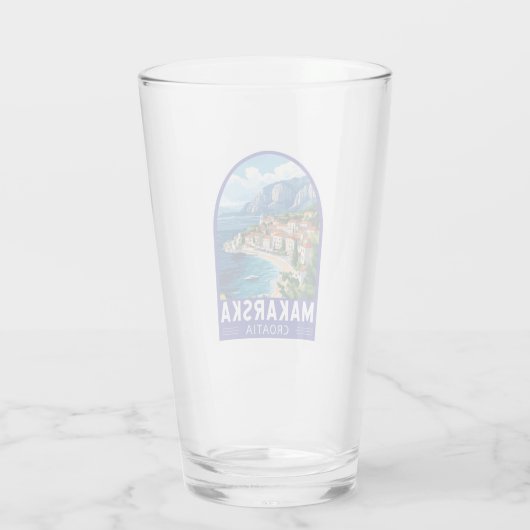 Makarska Kroatien Reisen Glas (Rückseite)