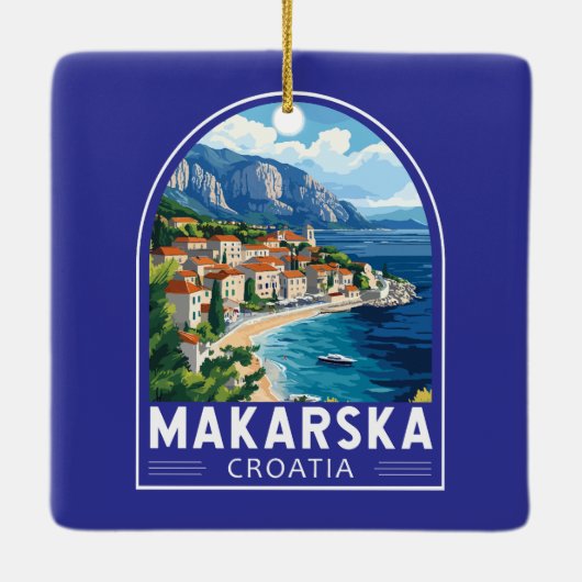 Makarska Kroatien Reisen Keramikornament (Rückseite)