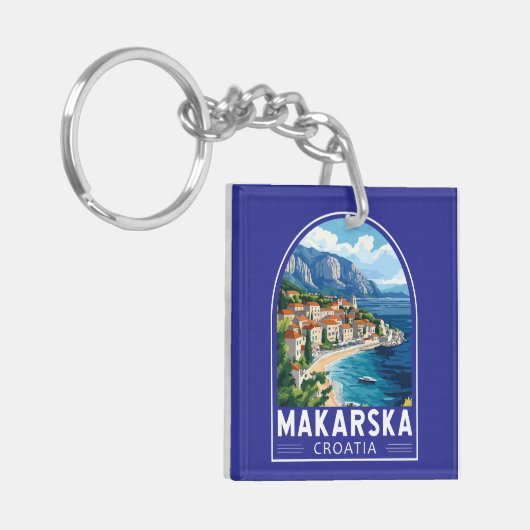 Makarska Kroatien Reisen Schlüsselanhänger (Vorderseite links)