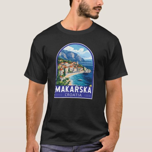 Makarska Kroatien Reisen T-Shirt (Vorderseite)