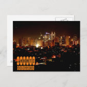 Makati bei Nacht auf den Philippinen Postkarte (Vorne/Hinten)