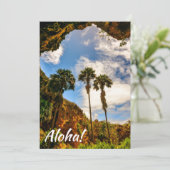 Makauwahi Cave Palm Trees, Kauai, Hawaii Einladung (Stehend Vorderseite)