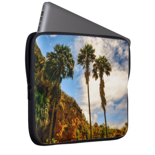 Makauwahi Cave Palm Trees, Kauai, Hawaii Wetsuit Laptopschutzhülle (Vorne Rechts)