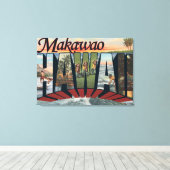 Makawao, Hawaii - Große Buchstabenszenen Leinwanddruck (Insitu (Holzboden))
