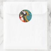 Makaws Runder Aufkleber (Tasche)