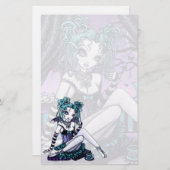 "Makayla" Goth Couture-Tee-Party-Fee-Briefpapier Briefpapier (Vorne/Hinten)