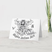 Makayla gotische Couture-feenhafte Tee-Party-Karte Karte (Rückseite)