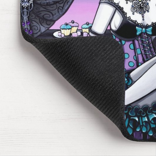Makayla gotische Couture-feenhaftes Tee-Party Mousepad (Ecke)