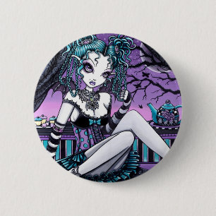 Makayla gotische Couture-Tee-Party-Fee Button