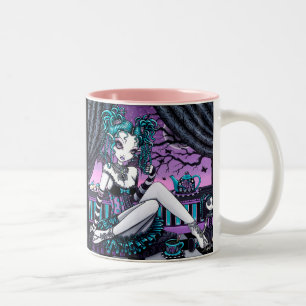 "Makayla" gotische Couture-Tee-Party-Fee-Tasse Zweifarbige Tasse