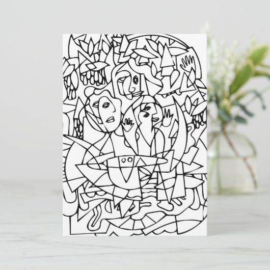 Makbeth-Notecards Dankeskarte (Stehend Vorderseite)