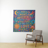 MAKE A DIFFERENCE TAPESTRY WALL ART WANDTEPPICH (Beispiel (Horizontal))