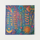 MAKE A DIFFERENCE TAPESTRY WALL ART WANDTEPPICH (Vorderseite)