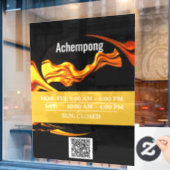 Make a First Impression: Achempong Gold Wave Busin Fensteraufkleber (Café-Fenster)