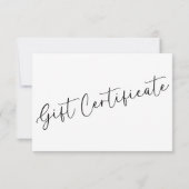 Make A Gift Certificate | Clean Business Gift Card (Rückseite)