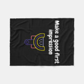 Make A Good First Impression Dental Funny Fleecedecke (Vorderseite (Horizontal))