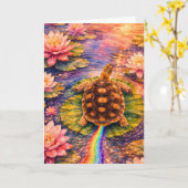 Make a rainbow and follow your bliss turtle karte (Gelbe Blume)