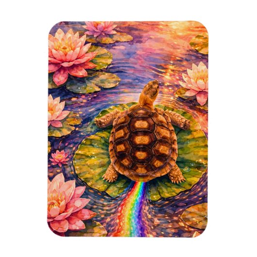 Make a rainbow and follow your bliss turtle magnet (Vertikal)