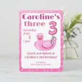 Make a Splash Rubber Duck 3rd Birthday Invitation Einladung (Stehend Vorderseite)