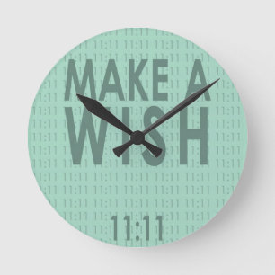 Make A Wish 11:11 Runde Wanduhr