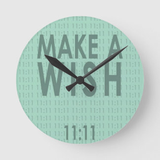 Make A Wish 11:11 Runde Wanduhr