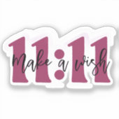 “Make a Wish 11:11 Sticker – Manifest Your Dreams” (Vorderseite)