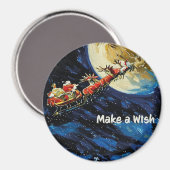 Make a Wish magnet, Christmas small gift Magnet (Vorderseite/Rückseite)