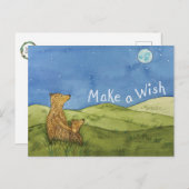 Make A Wish Stargazing Postcard Postkarte (Vorne/Hinten)