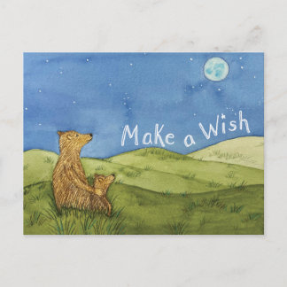 Make A Wish Stargazing Postcard Postkarte