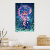 Make a wish with Magicfox- fantasy art Poster (Küche)