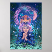 Make a wish with Magicfox- fantasy art Poster (Vorne)